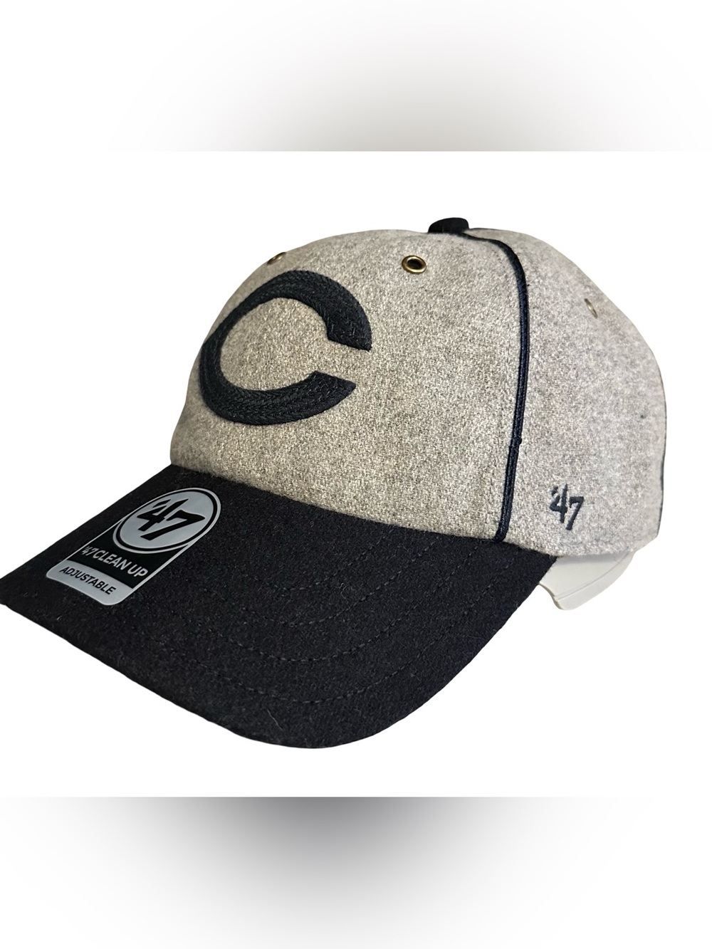 Chicago Cubs Wool 47 CLEAN UP Strapback Cap - OSFA